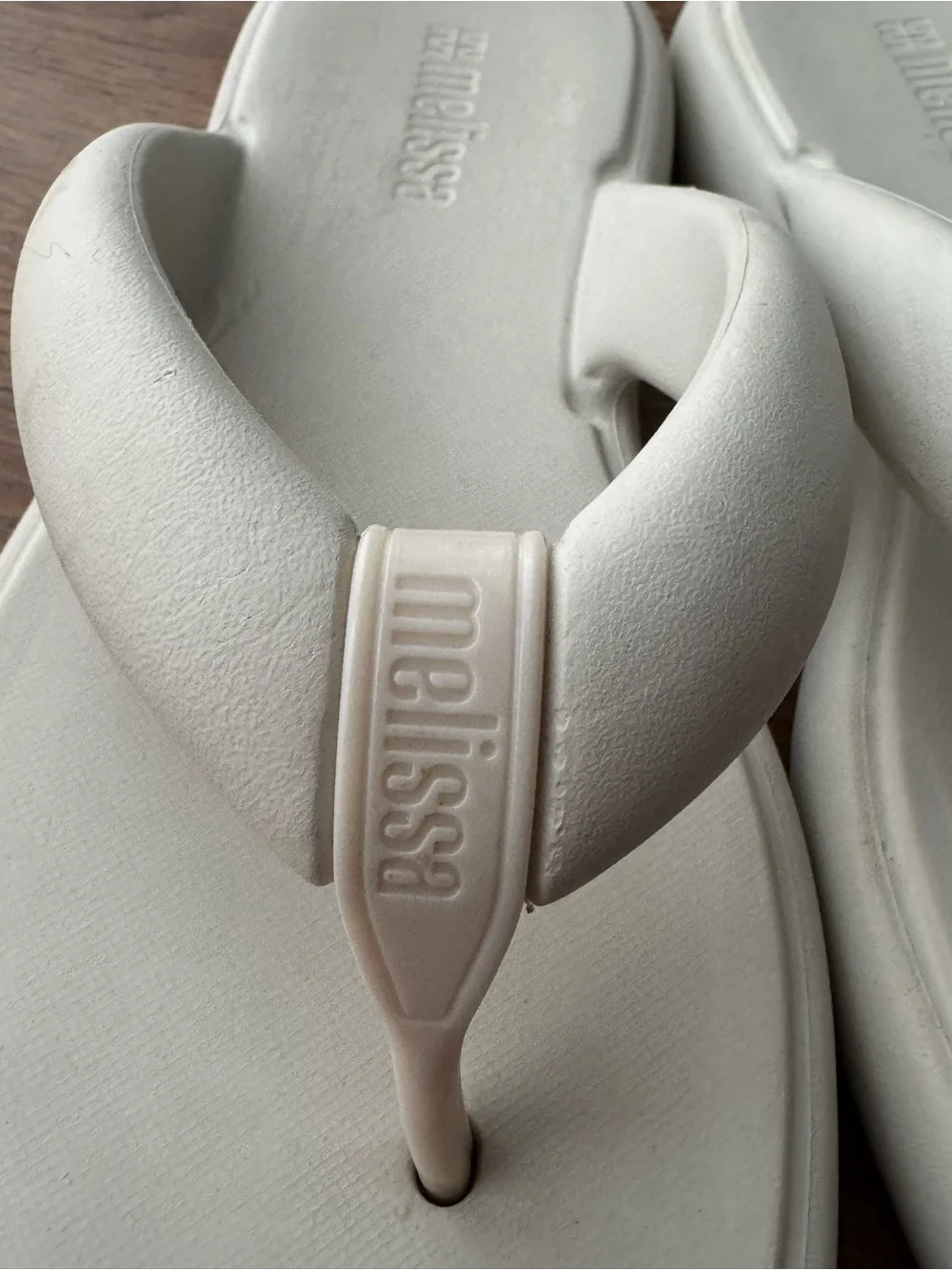 Melissa White Foam Thong Sandals